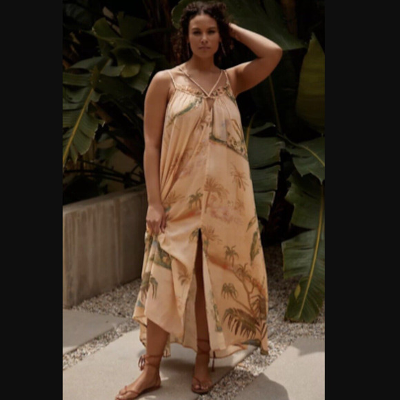 Anthropologie X TK Strappy Midi Dress - New - Size Large - Picture 1 of 5